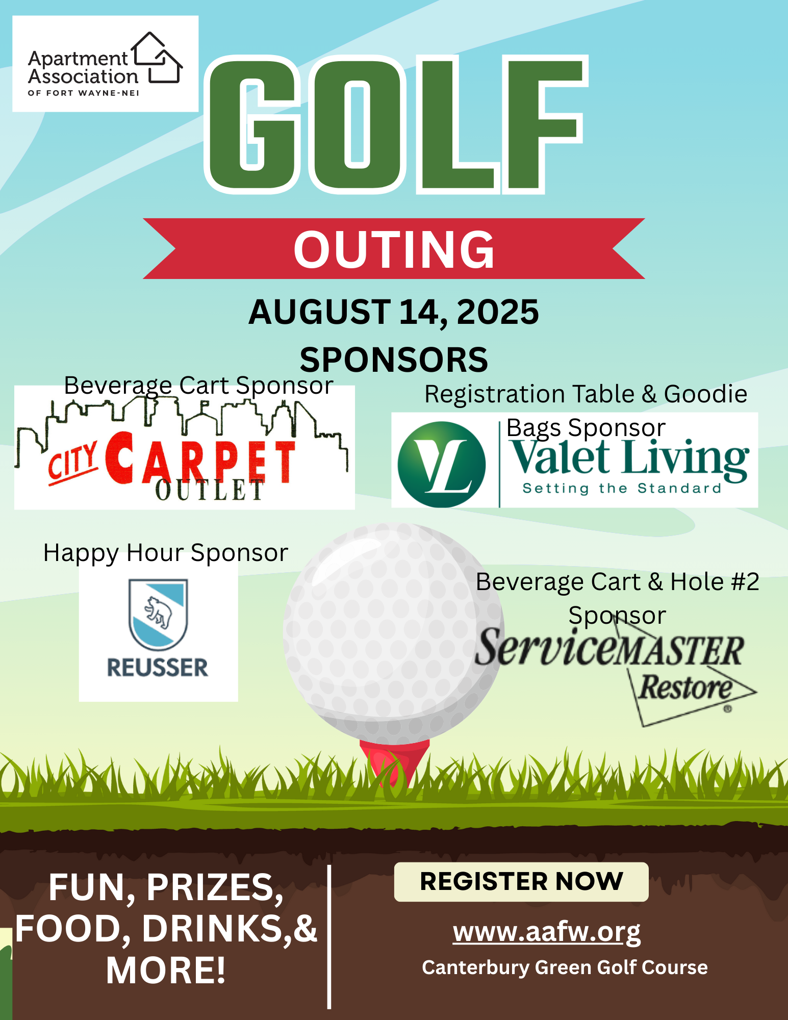 August 14th, 2025 Annual Apartment Association of Fort Wayne-NEI Golf Outing