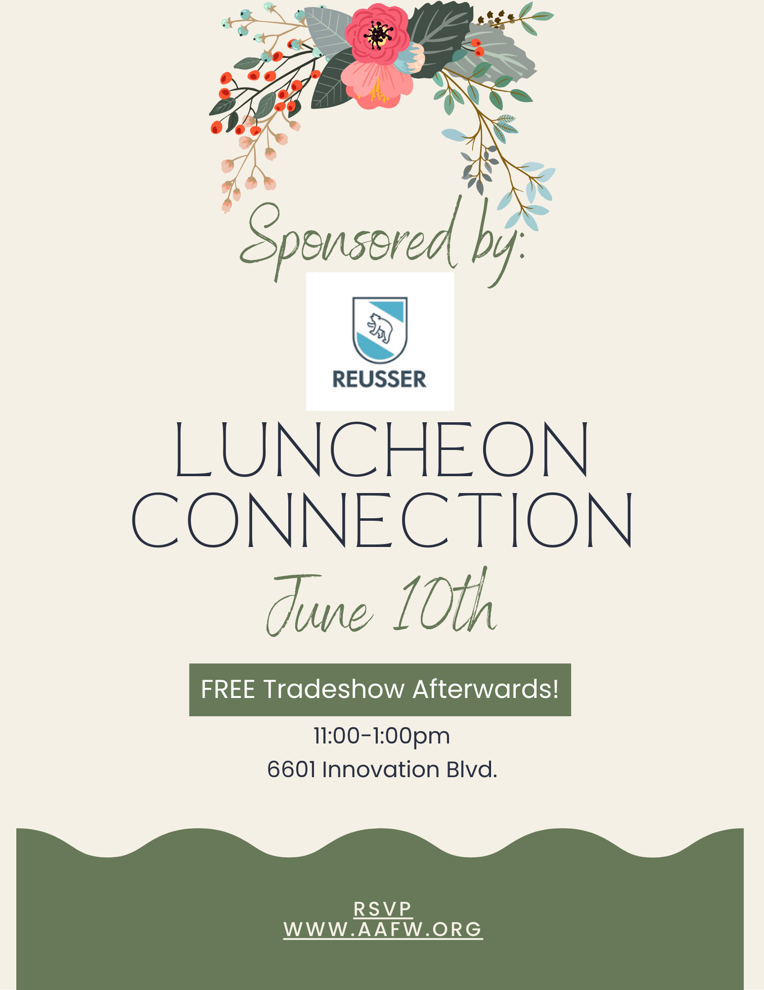 June 10th, 2025 Luncheon Connection Sponsored by Reusser Design