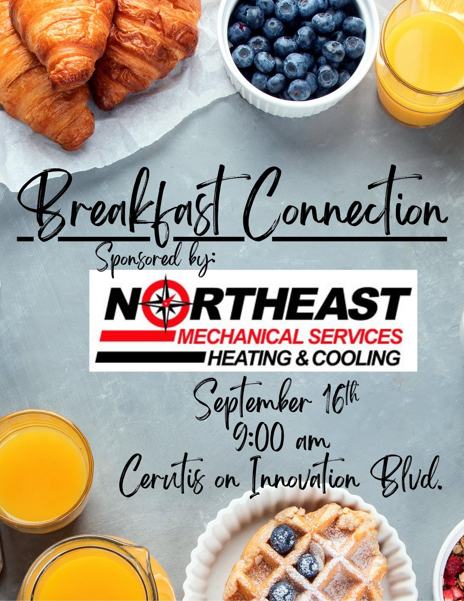 September 16th, 2025 Breakfast Connection Sponsored by Northeast Mechanical Services, Inc.